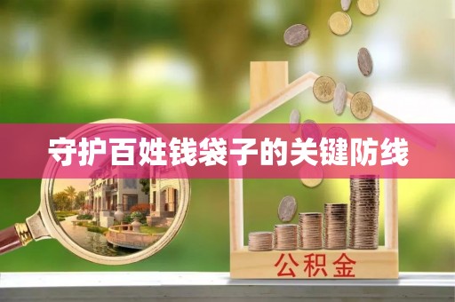 石龙守护百姓钱袋子的关键防线