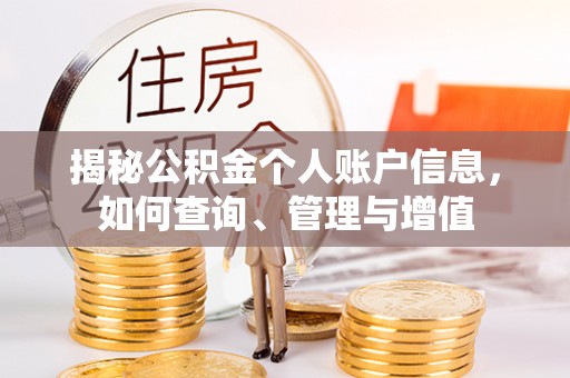 石龙揭秘公积金个人账户信息，如何查询、管理与增值