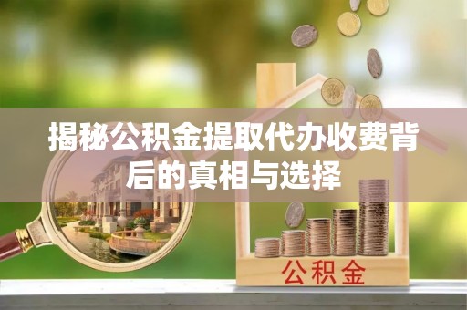 石龙揭秘公积金提取代办收费背后的真相与选择