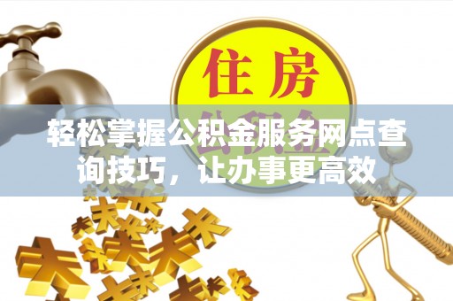 石龙轻松掌握公积金服务网点查询技巧，让办事更高效