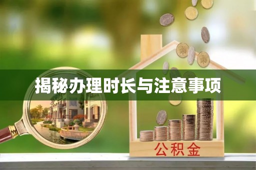 石龙揭秘办理时长与注意事项