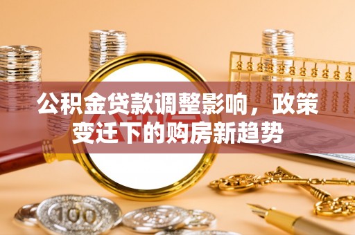 石龙公积金贷款调整影响，政策变迁下的购房新趋势