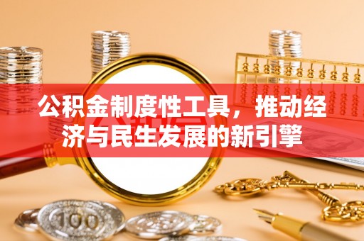 石龙公积金制度性工具，推动经济与民生发展的新引擎