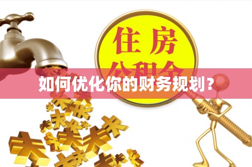 石龙如何优化你的财务规划？
