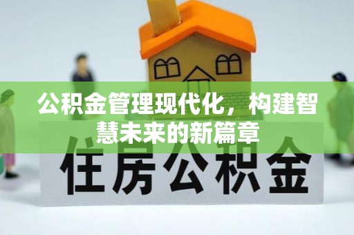 石龙公积金管理现代化，构建智慧未来的新篇章