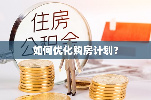 石龙如何优化购房计划？