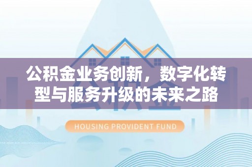 石龙公积金业务创新，数字化转型与服务升级的未来之路