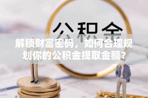 石龙解锁财富密码，如何合理规划你的公积金提取金额？