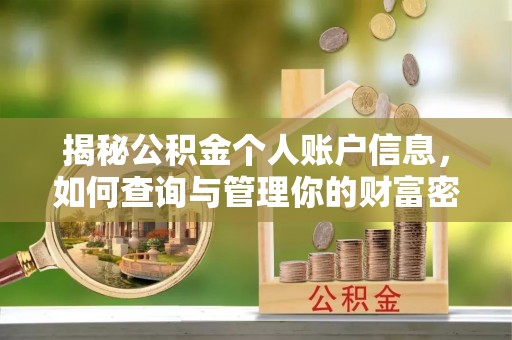 石龙揭秘公积金个人账户信息，如何查询与管理你的财富密码