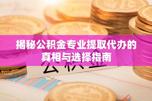石龙揭秘公积金专业提取代办的真相与选择指南