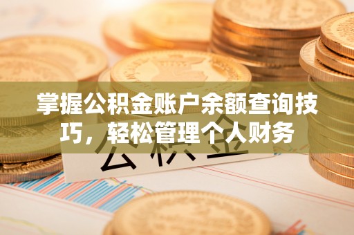石龙掌握公积金账户余额查询技巧，轻松管理个人财务