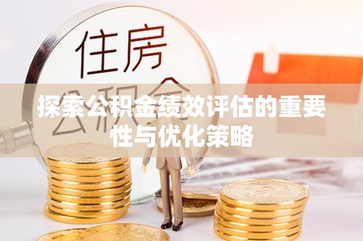 石龙探索公积金绩效评估的重要性与优化策略