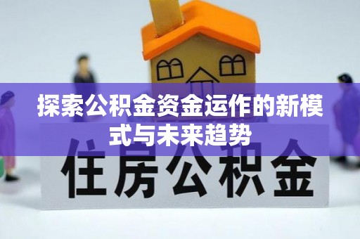 石龙探索公积金资金运作的新模式与未来趋势