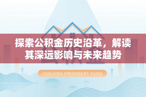 石龙探索公积金历史沿革，解读其深远影响与未来趋势