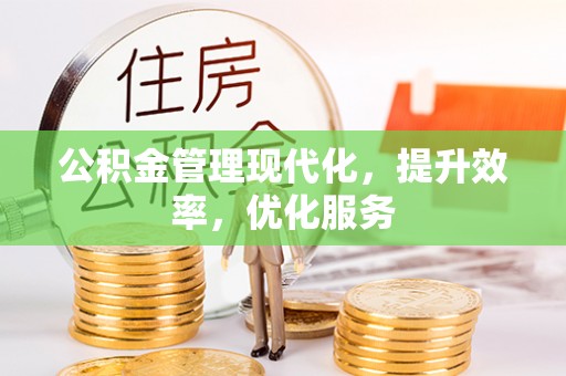石龙公积金管理现代化，提升效率，优化服务