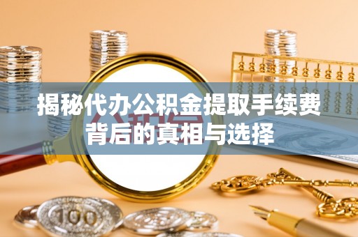 石龙揭秘代办公积金提取手续费背后的真相与选择