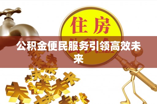 石龙公积金便民服务引领高效未来
