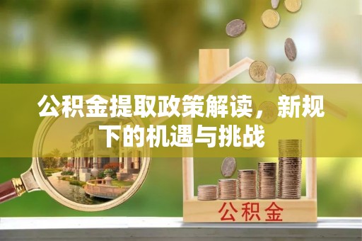 石龙公积金提取政策解读，新规下的机遇与挑战