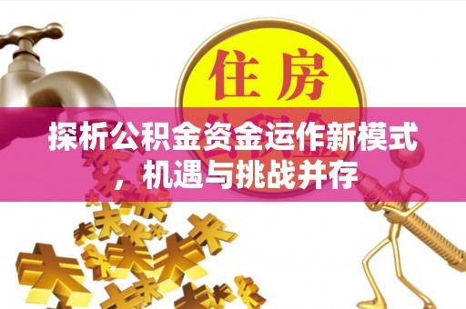 石龙探析公积金资金运作新模式，机遇与挑战并存