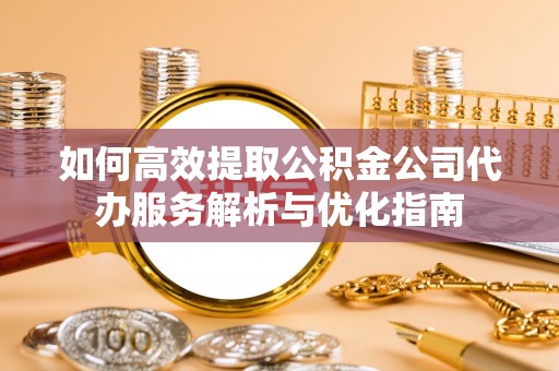 石龙如何高效提取公积金公司代办服务解析与优化指南